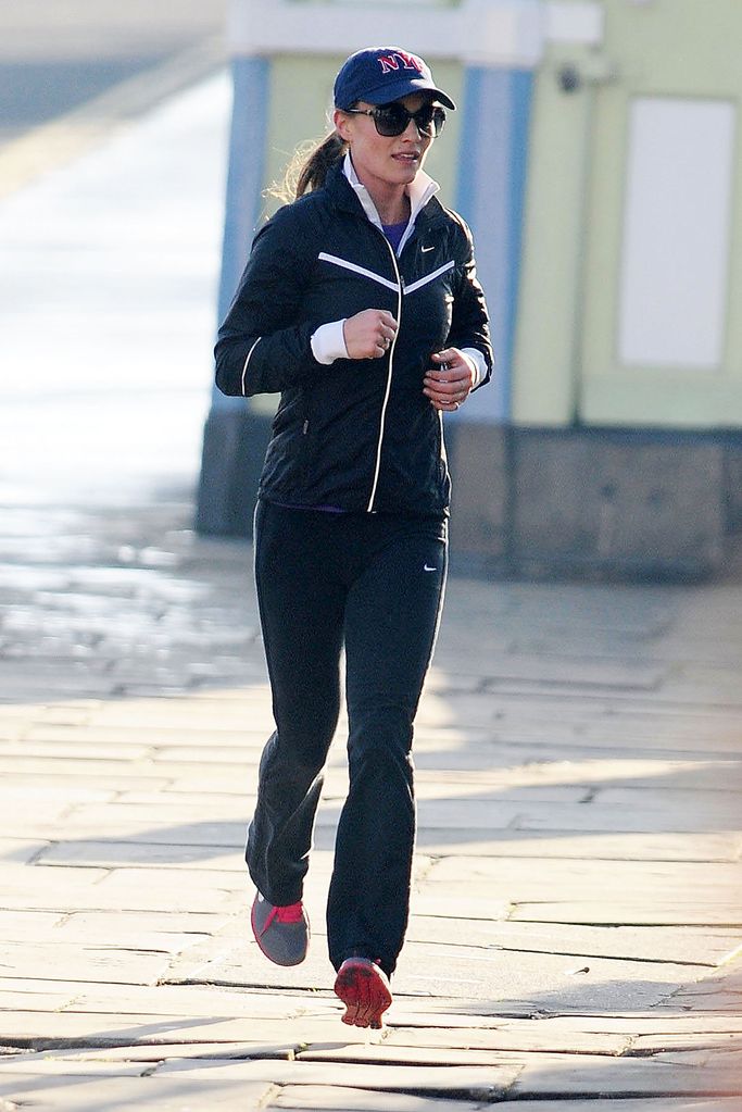Pippa Middleton is seen jogging in London