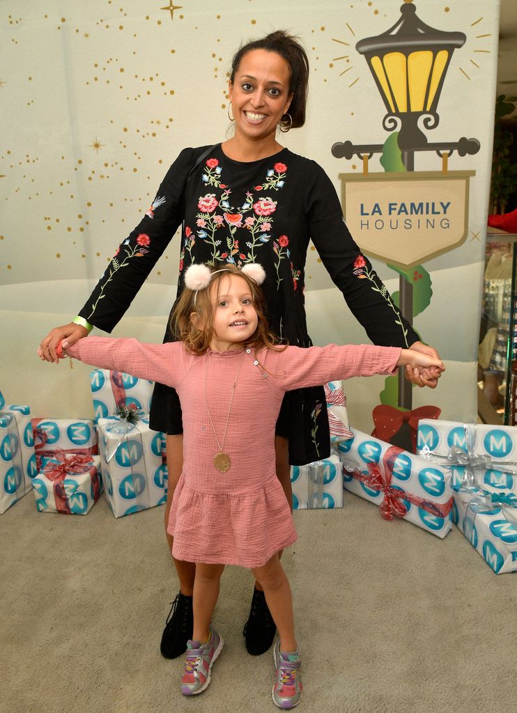 Chudney Ross and daughter Callaway Lane at the 7th Annual Santa's Secret Workshop benefiting LA Family Housing at Andaz on December 2, 2017 in West Hollywood, California