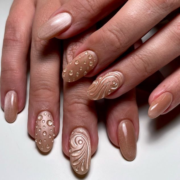 paintedbycourtney 3d cat eye nails