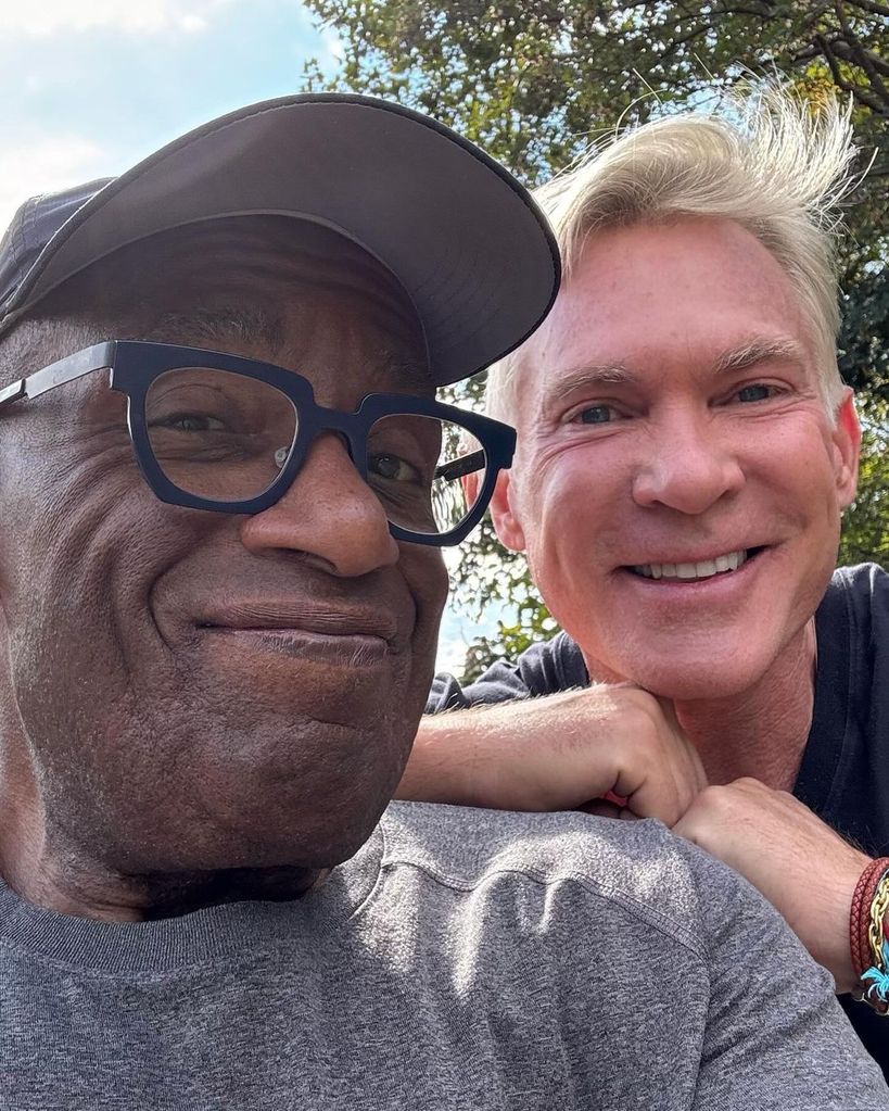 Al Roker and Sam Champion pose for a selfie after a run-in in NYC's Central Park.