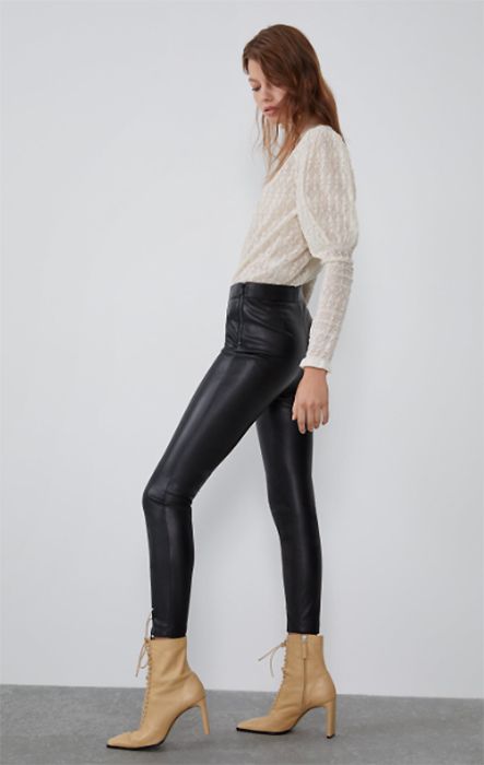 Amanda Holden's £19.99 Zara leather trousers look great with her