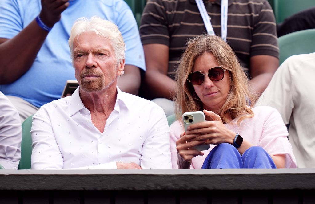 ir Richard Branson and Holly Branson on day one of the 2024 Wimbledon Championships at the All England Lawn Tennis and Croquet Club