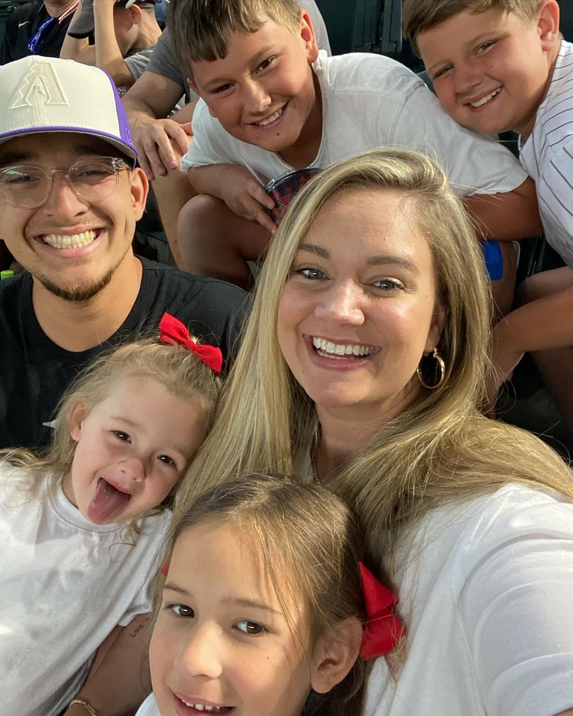 tiffany thornton with kids selfie