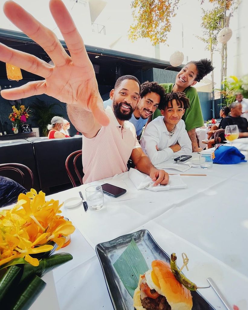 Will Smith on a Father's Day outing with children Trey, Jaden, and Willow in a photo shared on Instagram