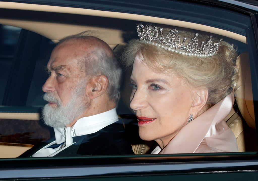Prince Michael of Kent and Princess Michael of Kent in a car
