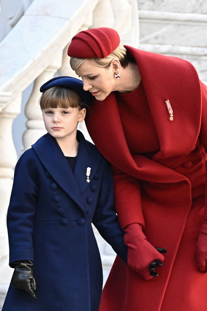 Princess Gabriella and Princess Charlene of Monaco attend the Monaco National Day 2023