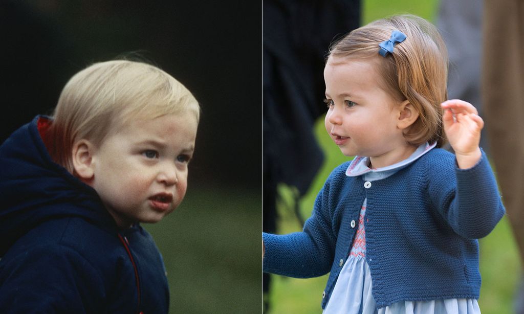 Prince William and Princess Charlotte as toddlers