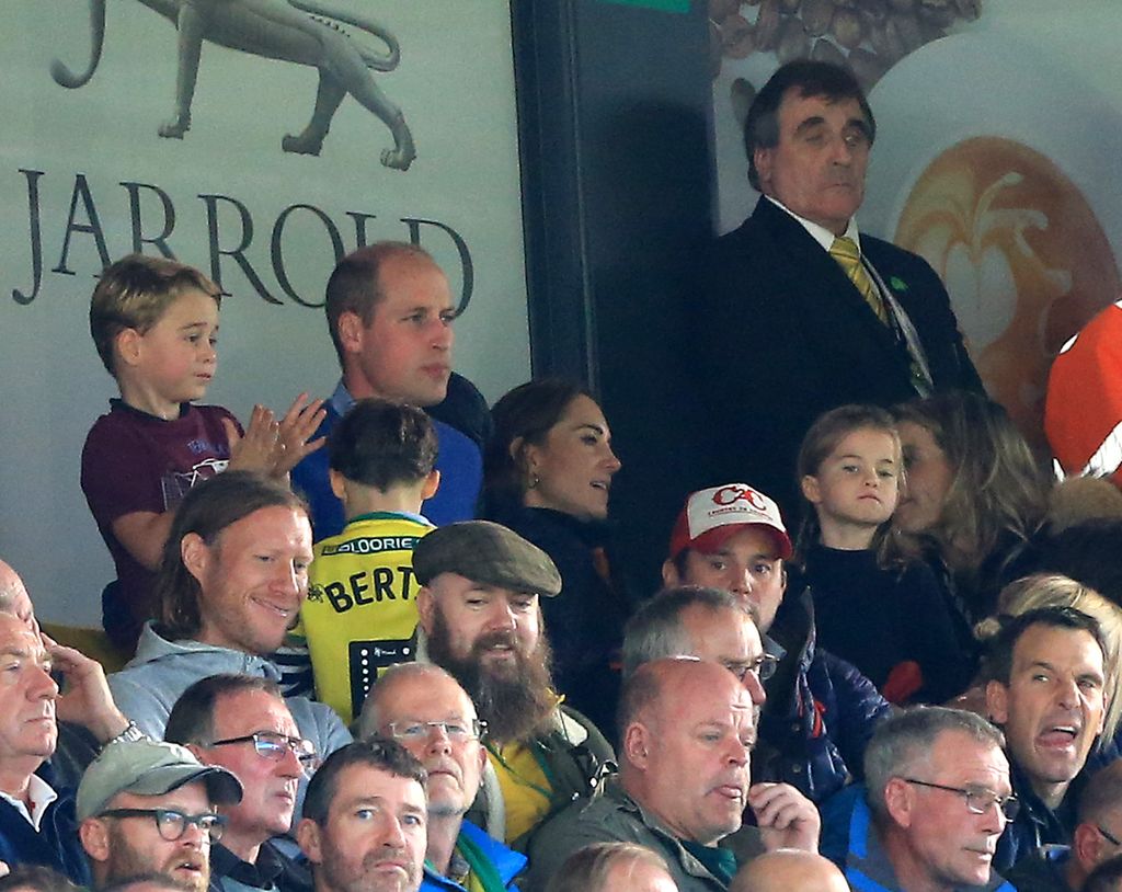 Prince George's first football match at Norwich City vs Aston Villa