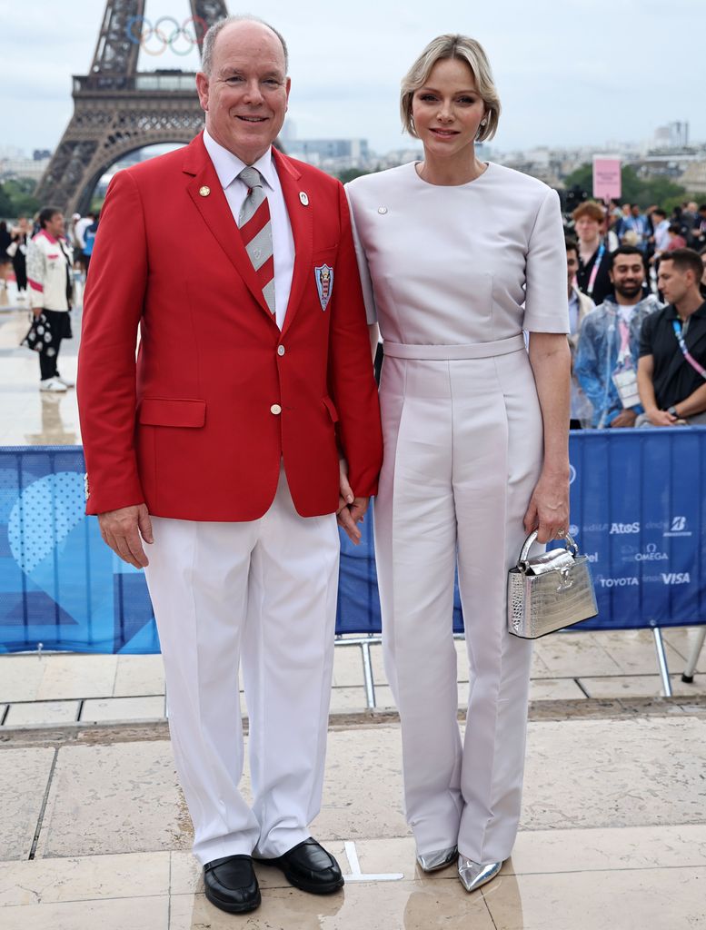 prince albert princess charlene paris opening ceremony 