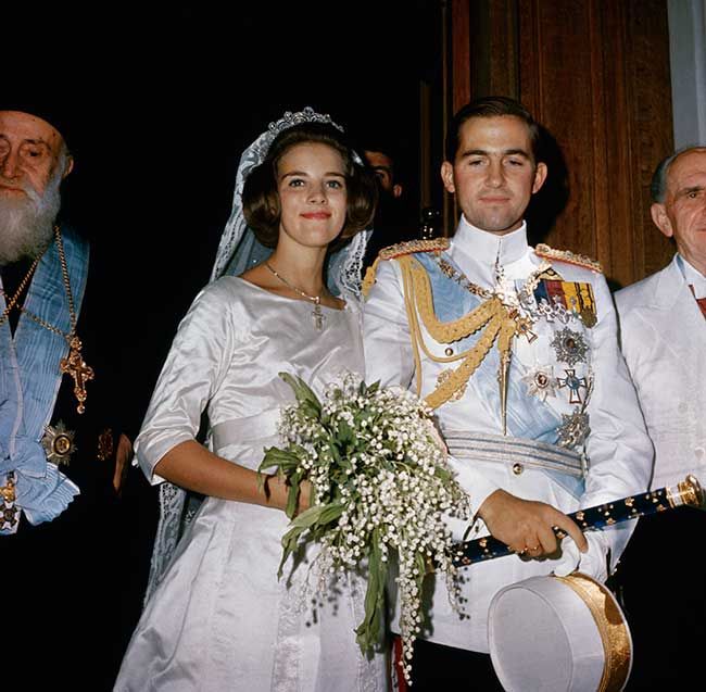 Anne Marie and Constantine on their wedding day in 1964