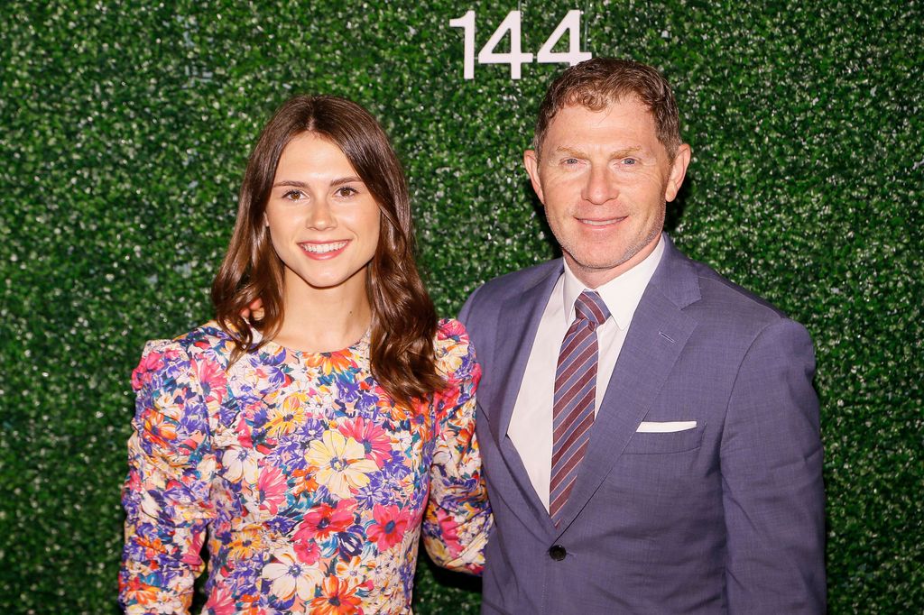 Sophie Flay and Bobby Flay at Pimlico Race Track on May 18, 2019 in Baltimore, Maryland