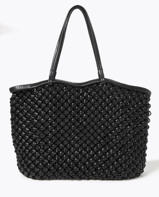 best straw bag for summer marks and spencer leather woven shopper