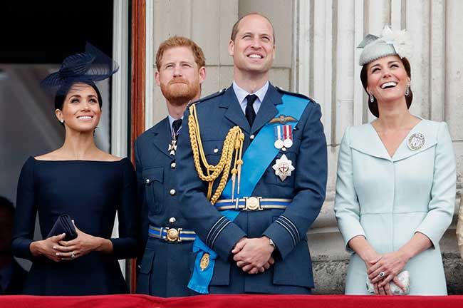 Meghan, Harry, William and Kate on the royal balcony