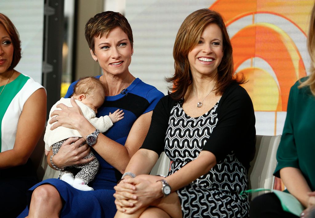 Stephanie Gosk and Jenna Wolfe appear on NBC News' "Today" show as they announced the arrival of their daughter Harper in 2013