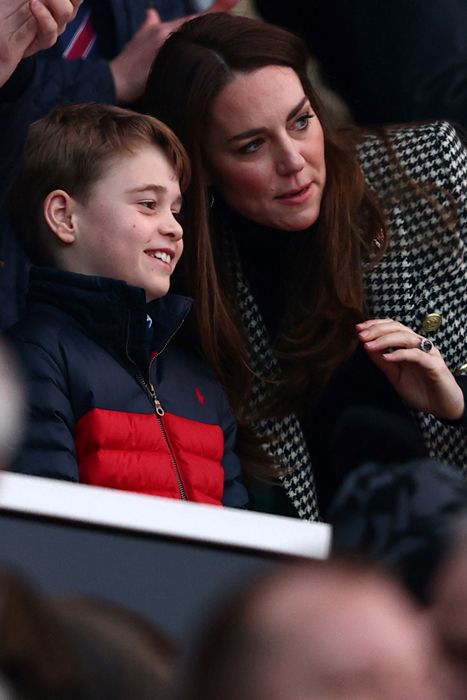 prince george and princess kate at the rugby