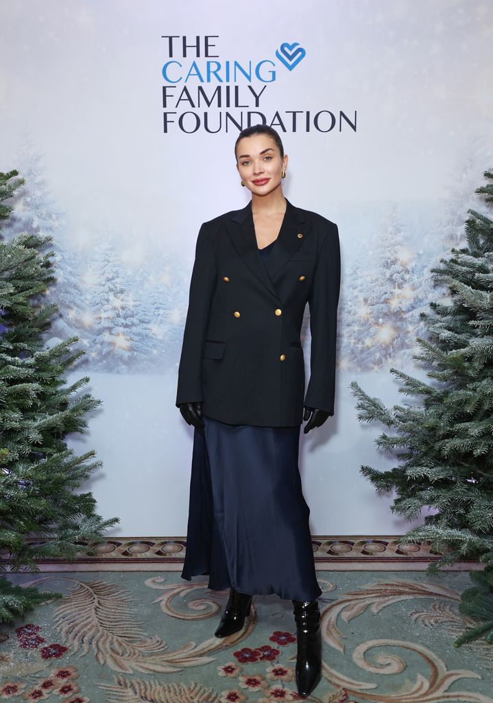 Amy Jackson  attends The Caring Family Foundation & The Birley Clubs Festive Wonderland at The Dorchester on November 24, 2024 in London, England. (Photo by Hoda Davaine/Dave Benett/Getty Images for The Birley Clubs & The Caring Family Foundation)