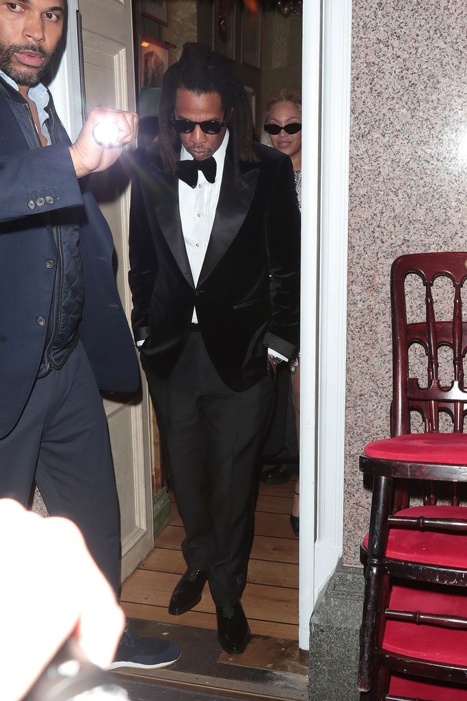  Jay-Z and Beyonce are seen leaving Harry's Bar 