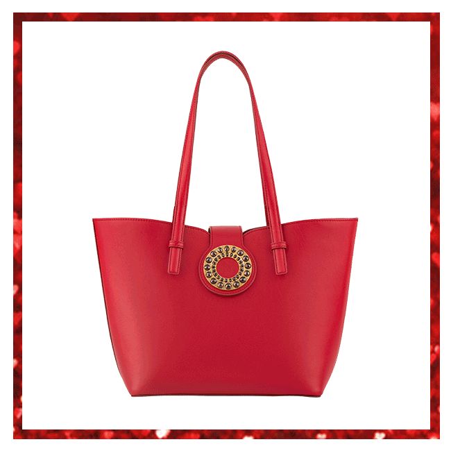 Large red tote bag from Aranyani