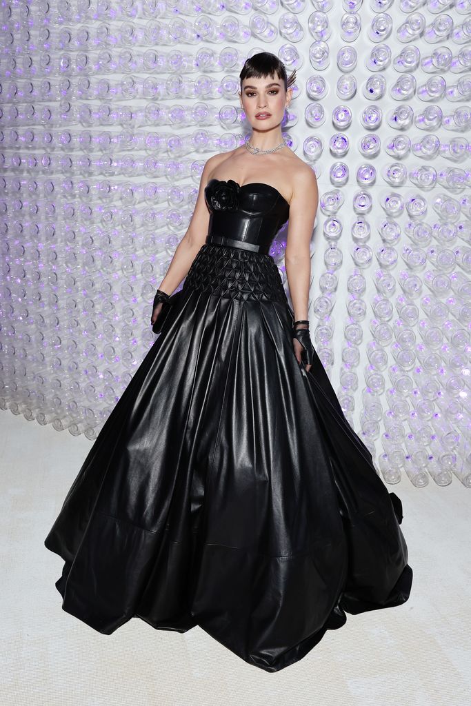 NEW YORK, NEW YORK - MAY 01: Lily James attends The 2023 Met Gala Celebrating "Karl Lagerfeld: A Line Of Beauty" at The Metropolitan Museum of Art on May 01, 2023 in New York City. (Photo by Cindy Ord/MG23/Getty Images for The Met Museum/Vogue)