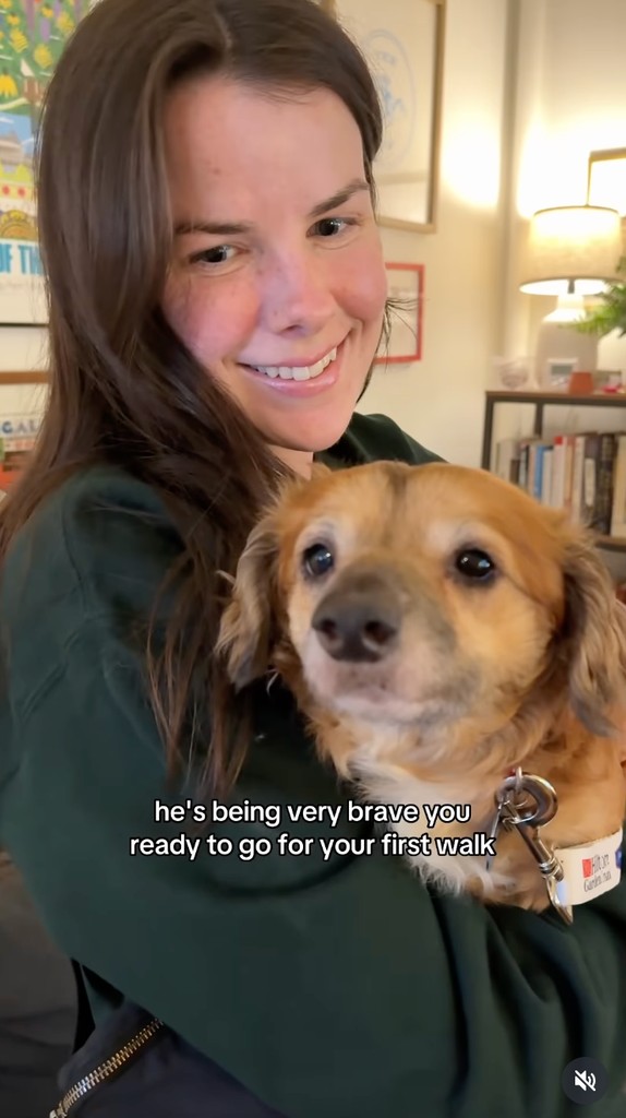 Tiki and his foster mom