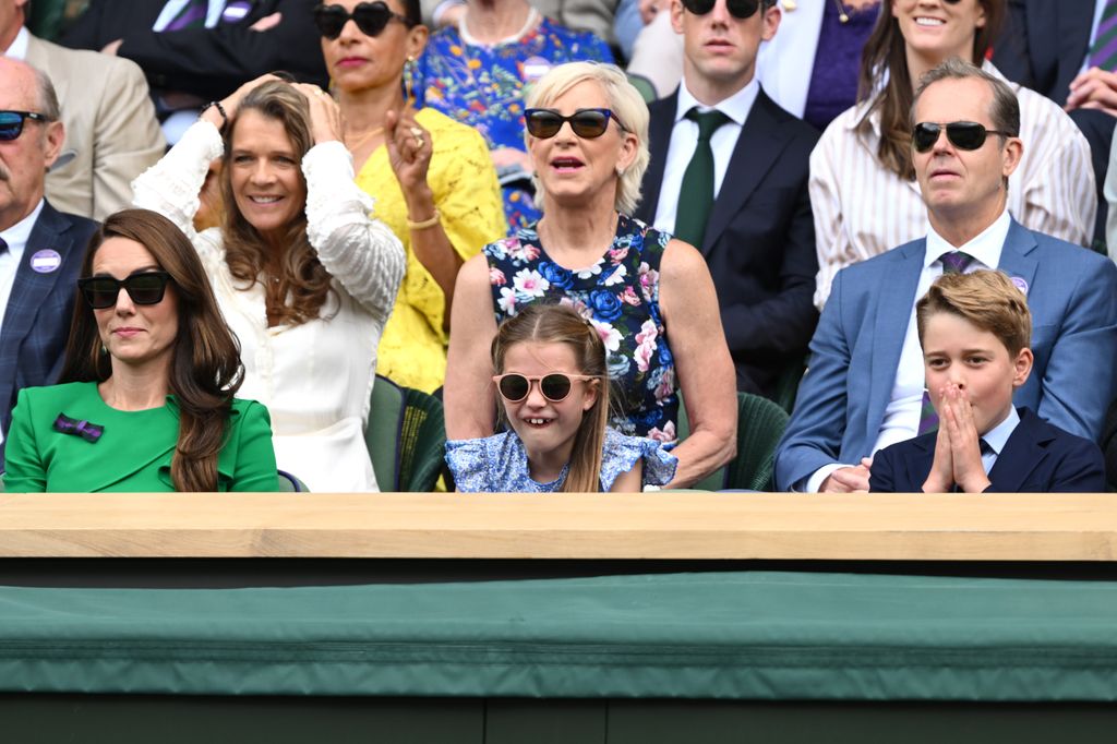 Princess Charlotte wearing pink sunglasses