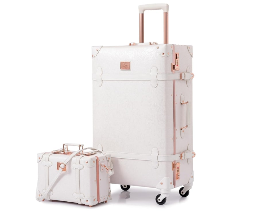 vintage style Urecity Vintage Suitcase Set for Women.