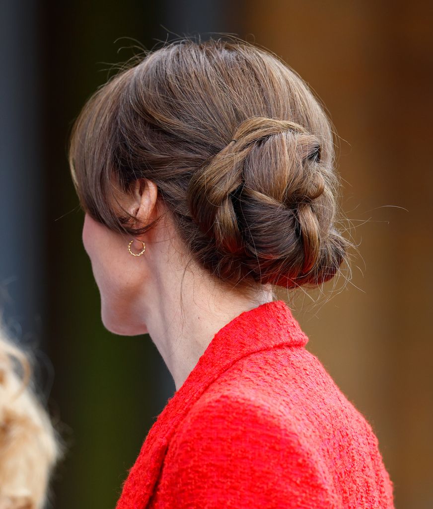 Kate's hair from back in ballet bun