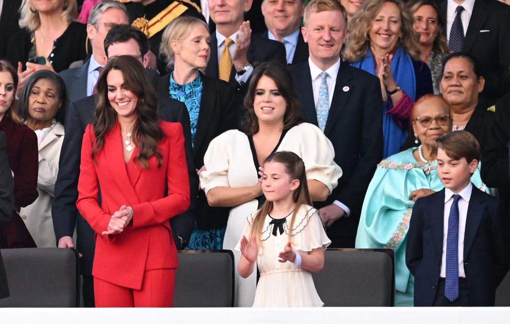 La princesse portait l'ensemble lors du concert du couronnement du roi le 7 mai 2023 à Windsor