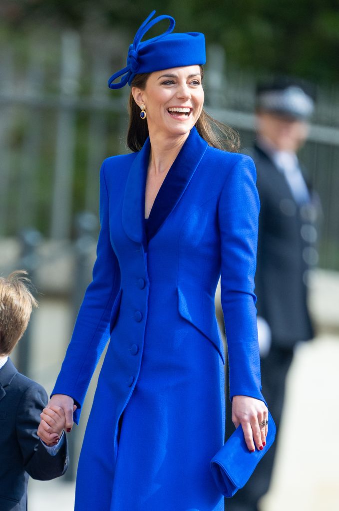 WINDSOR, ENGLAND - APRIL 09: Catherine, Princess of Wales attends the Easter Mattins Service at Windsor Castle on April 09, 2023 in Windsor, England. (Photo by Samir Hussein/WireImage)