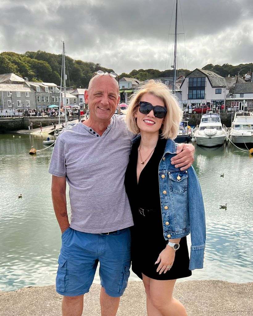 Steve Fletcher and his daughter Amelia on their family holiday in Cornwall 