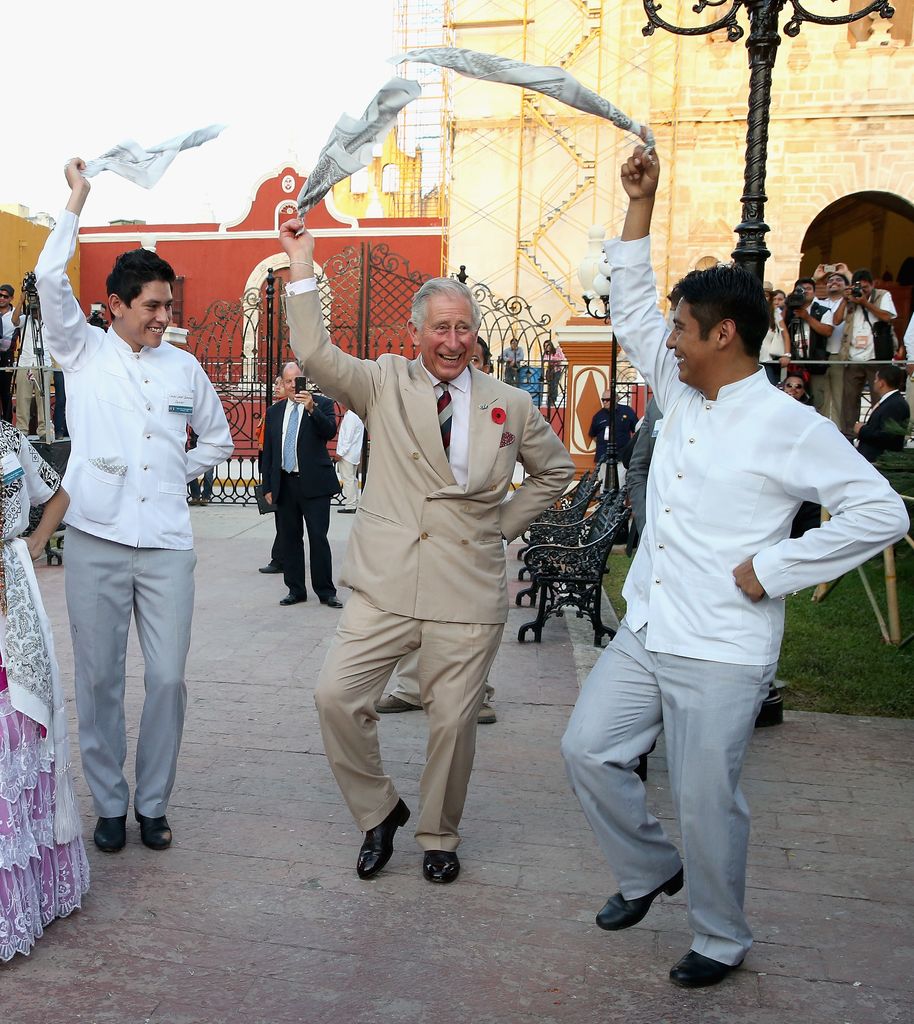 King Charles took part in traditional Mexican clog dancing in 2014