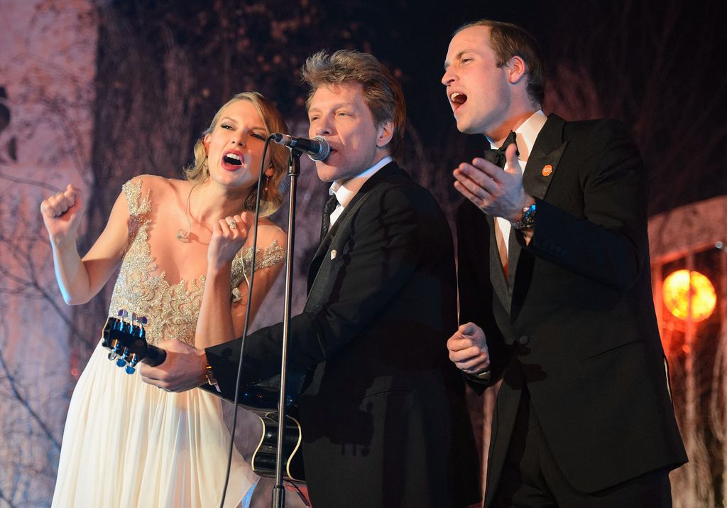 Prince William singing with Taylor Swift and Jon Bon Jovi