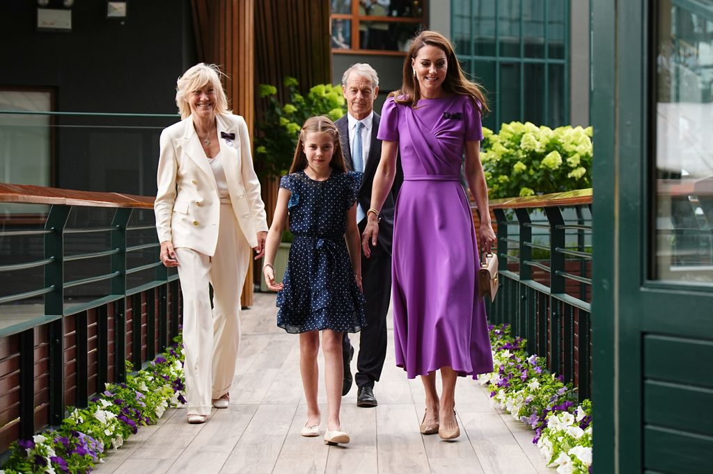 Princess Charlotte was the image of her mum, the Princess of Wales, wearing a polka dot navy dress