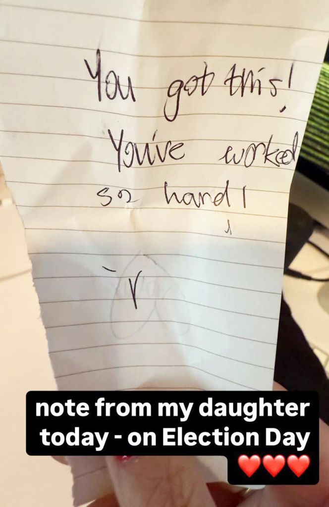 Savannah Guthrie shares note from daughter Vale on election day