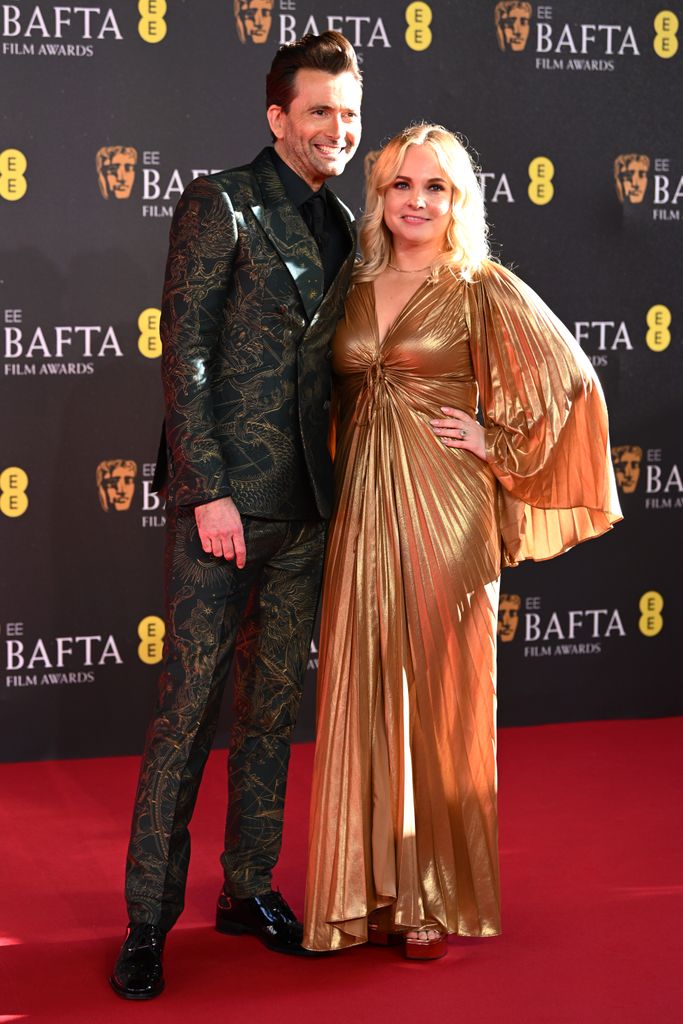 David Tennant and Georgia Tennant attend the EE BAFTA Film Awards 2024 at The Royal Festival Hall on February 18, 2024 in London, England.