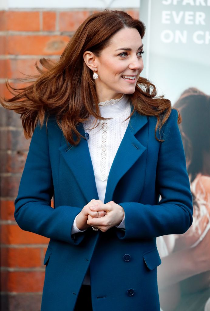 Catherine, Duchess of Cambridge visits LEYF (London Early Years Foundation) Stockwell Gardens Nursery & Pre-School on January 29, 2020 in London, England.