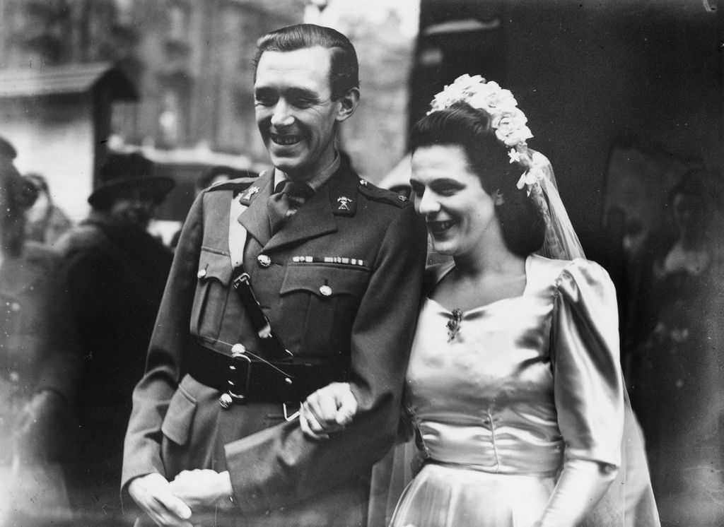 Camilla's mother, Rosalind Shand, on her wedding day 