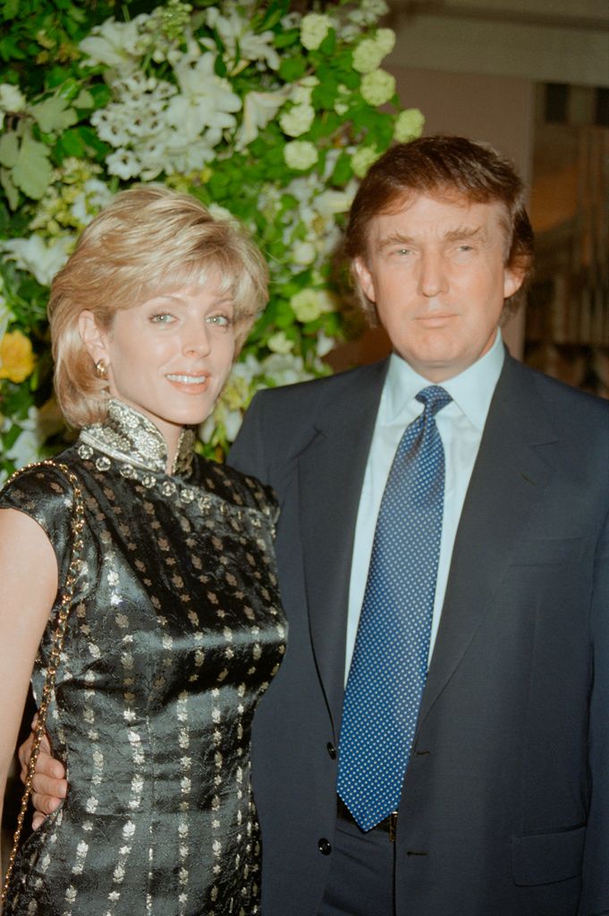 Donald Trump with his second wife, Marla Maples, in 1996