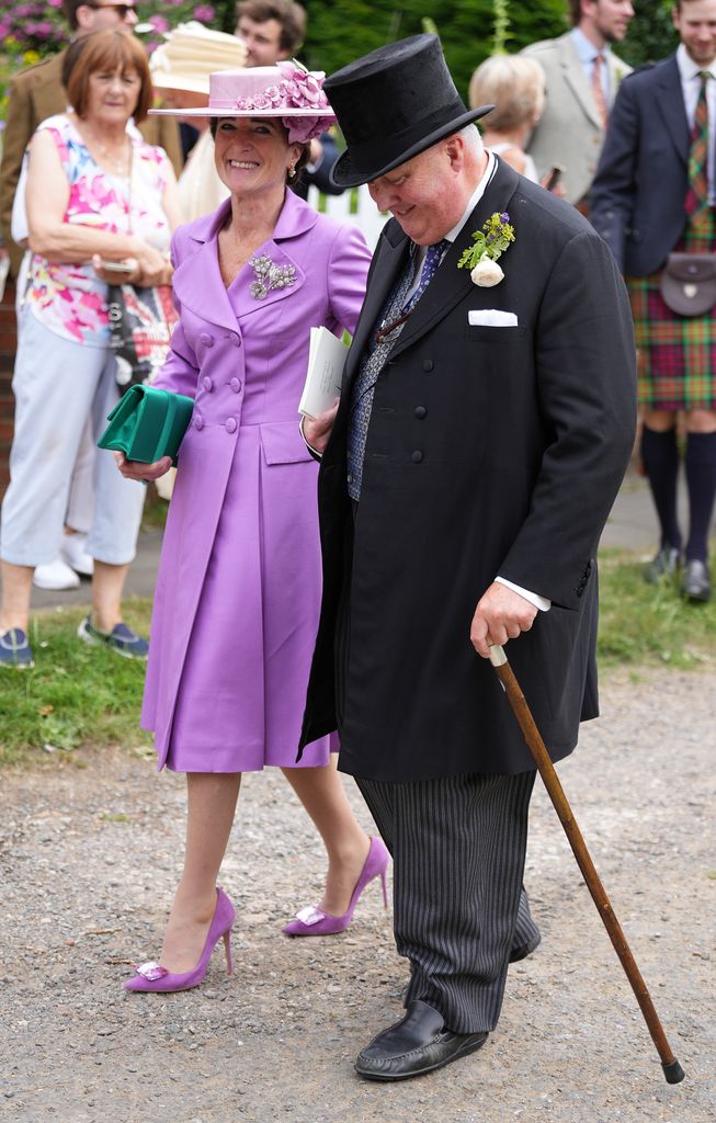 Diana Lindesay-Bethune, Countess of Lindsay and David Manners in formal dress