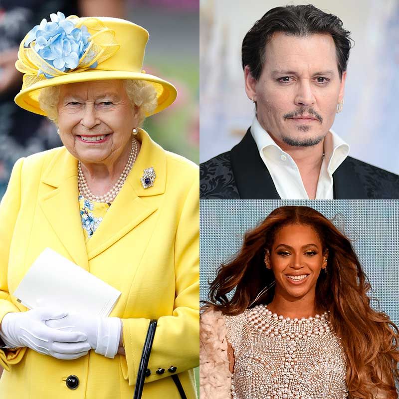 the queen famous relatives beyonce johnny depp