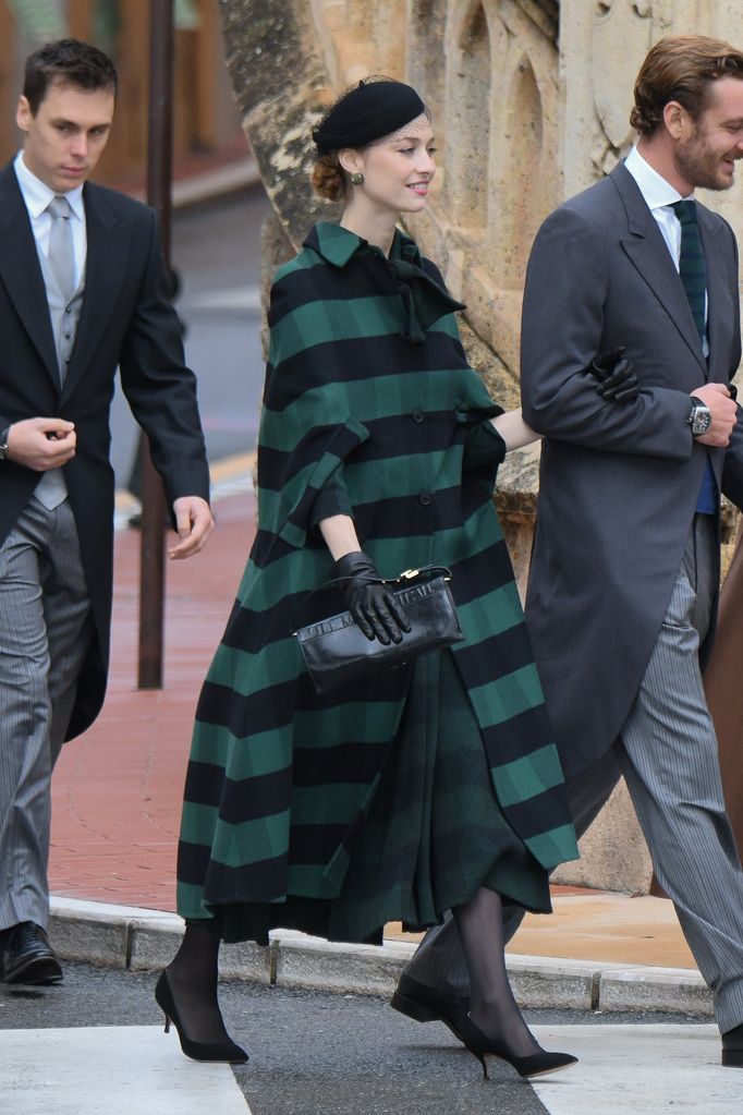 Beatrice Borromeo arrives at the Monaco Cathedral during the Monaco National Day Celebrations on November 19, 2019 in Monte-Carlo, Monaco.