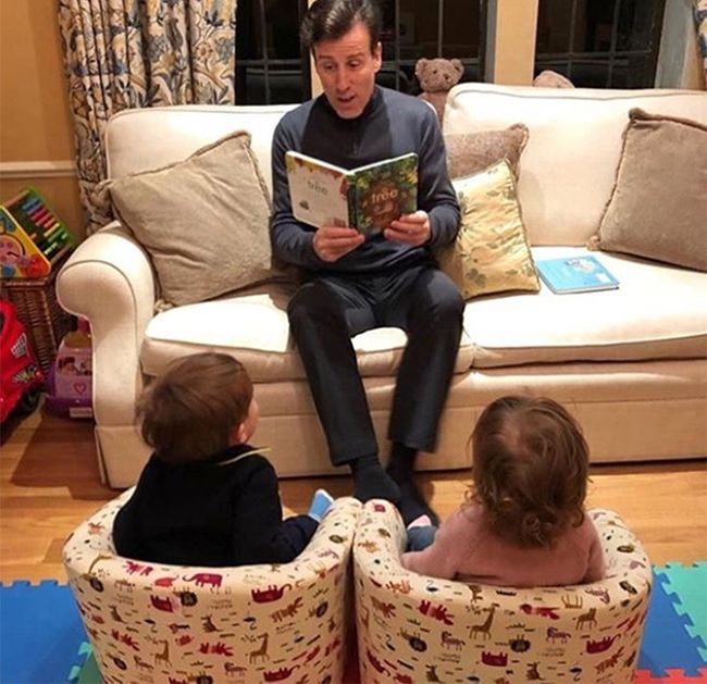 anton reading to kids
