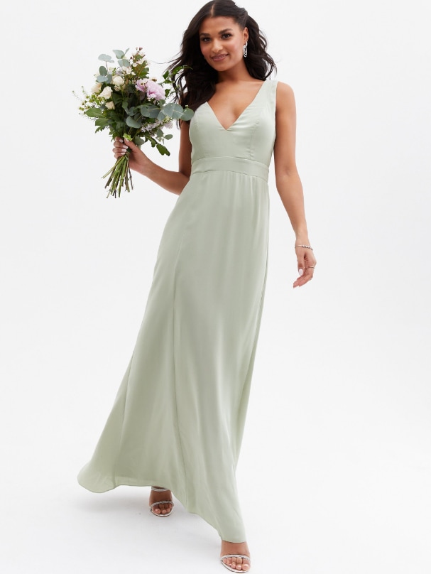 new look sage green bridesmaid dress 