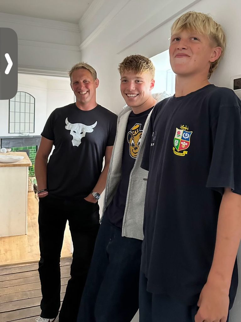 Lewis Moody with his two sons