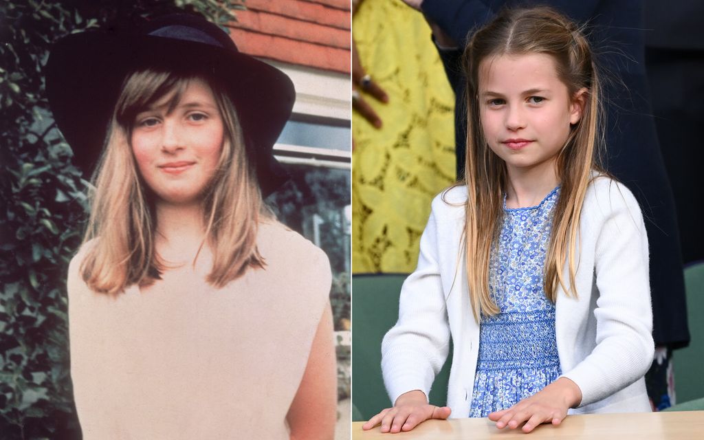 Princess Diana in 1971 and Princess Charlotte at Wimbledon 2023