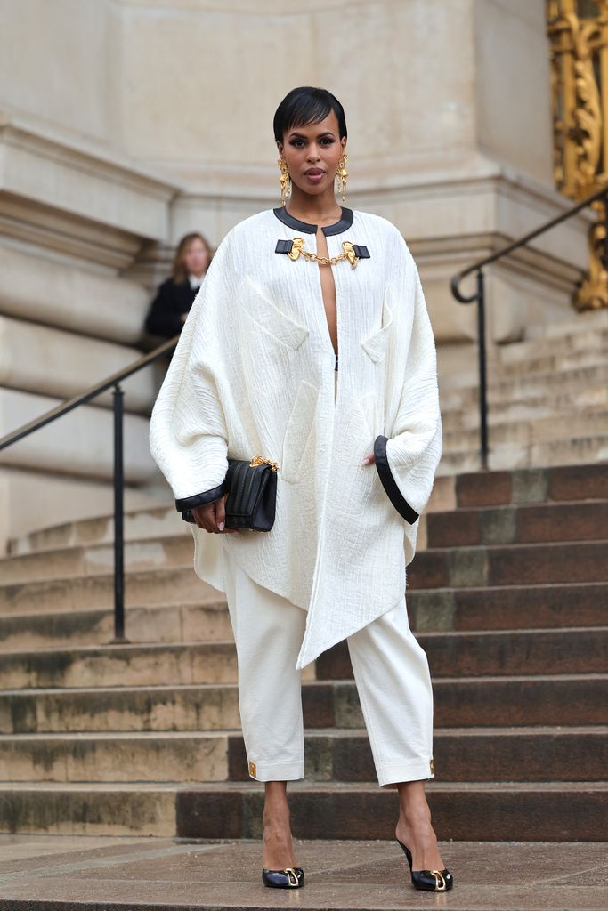 Sabrina Dhowre Elba  attends the Schiaparelli Haute Couture Spring/Summer 2024 show as part of Paris Fashion Week on January 22, 2024 in Paris, France. (Photo by Jacopo Raule/Getty Images)