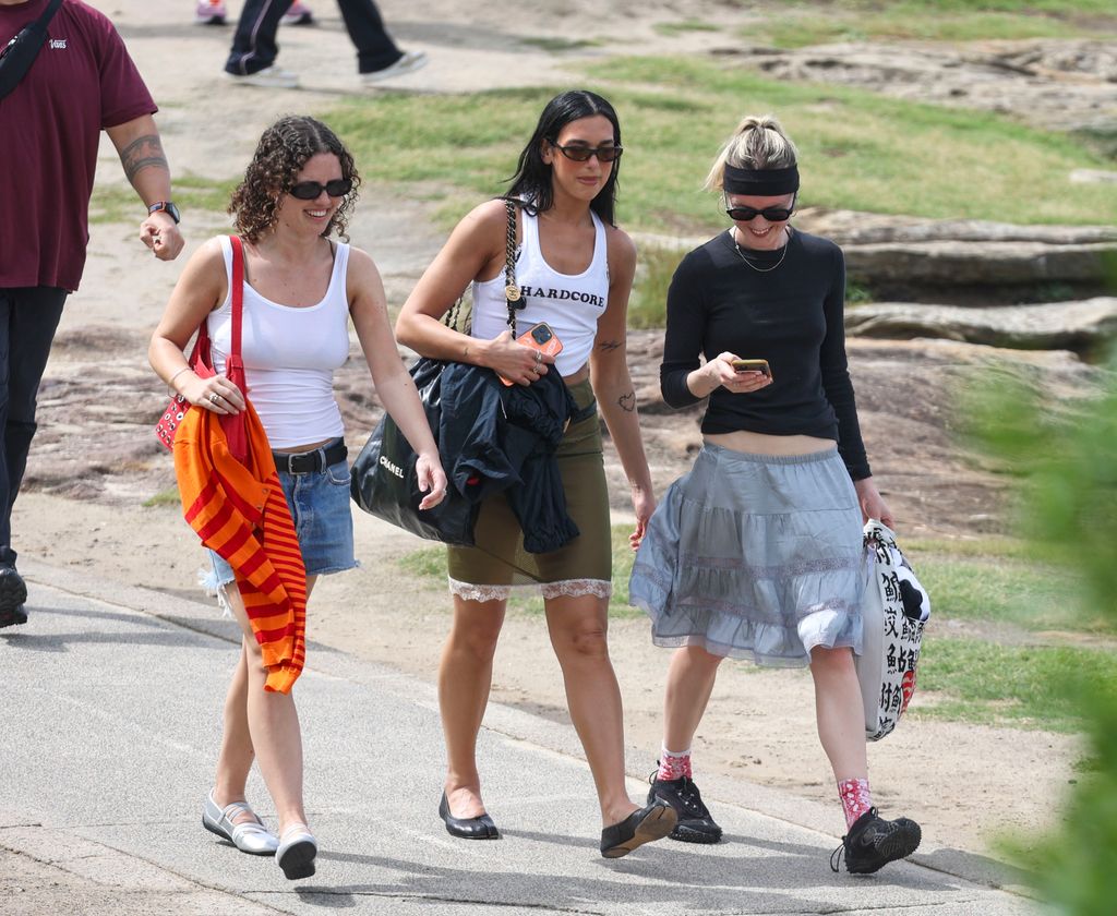 The 29-year-old enjoyed time with friends on the Bondi to Bronte walk