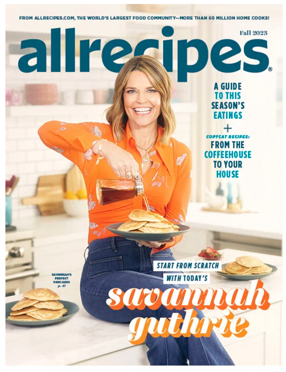 Savannah Guthrie is Allrecipes first ever cover star