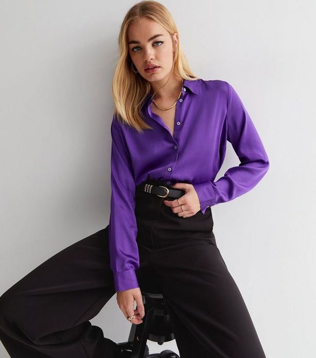 new look purple blouse
