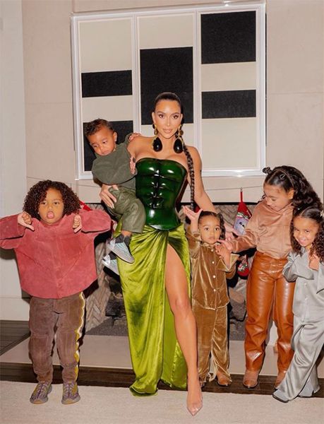 kim kardashian with children
